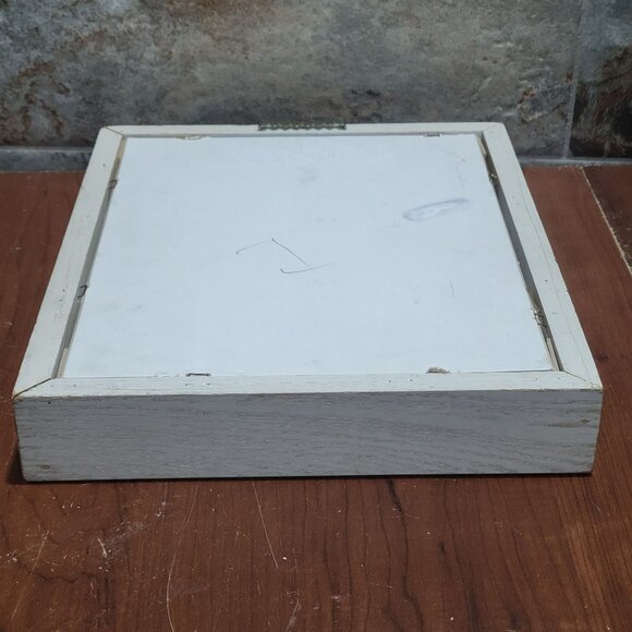 Framed Wall Art Southwest Tribal Eagle Oval Stone Matted Shadow Box Artist Signe - Picture 11 of 11